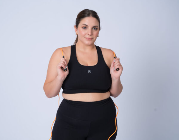 Top deportivo de alto impacto Juana - negro