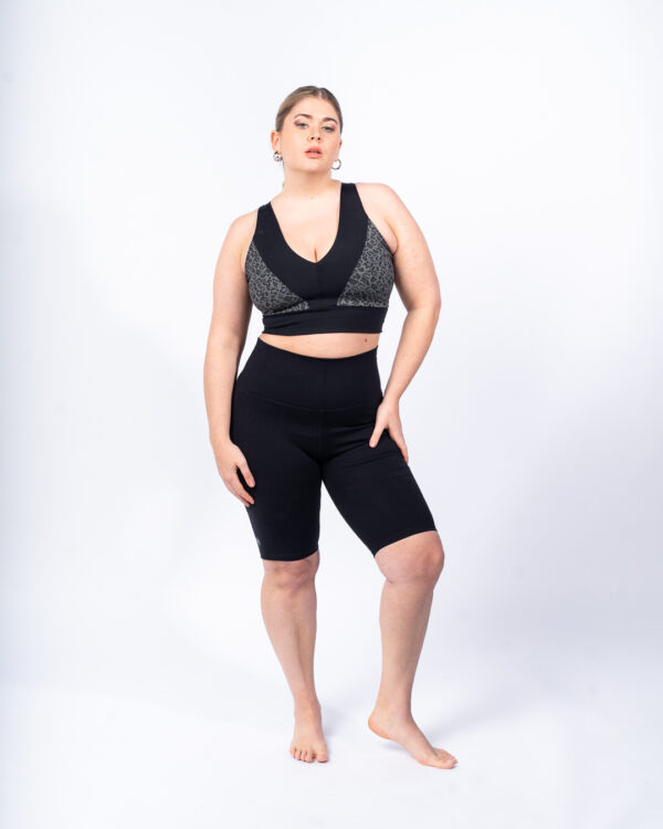 Calza deportiva Ciclista de alto impacto Plus - negro