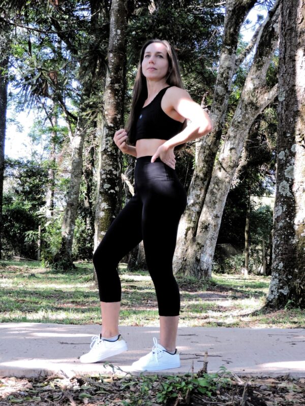 Calza pescadora deportiva de alto impacto Basic - negro