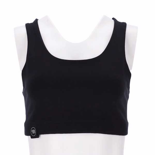 Top deportivo de alto impacto Juana - negro