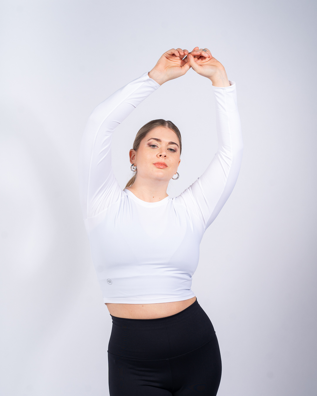 Remera deportiva Crop ECO - blanco - Imagen 3