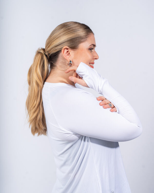 Remera deportiva ECO con dedal - blanco