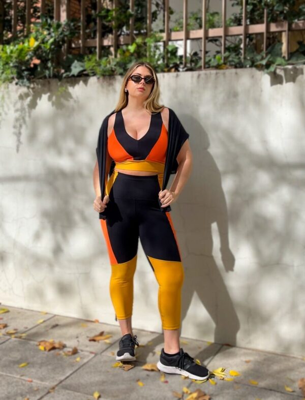 Calza deportiva de alto impacto Jana - Mostaza