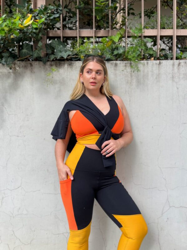 Calza deportiva de alto impacto Jana - Mostaza