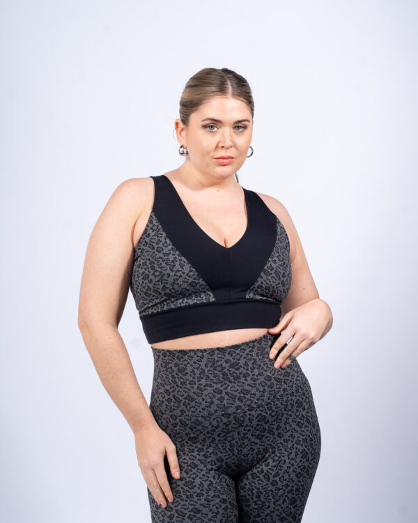 Crop Top deportivo de alto impacto esc V - Print