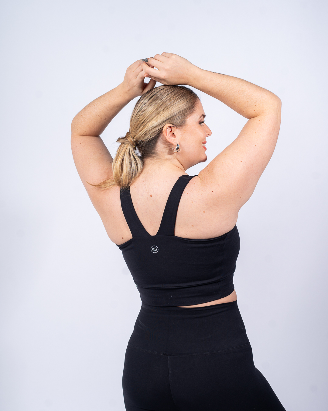 Crop Top deportivo Fuego de alto impacto - negro - Imagen 2