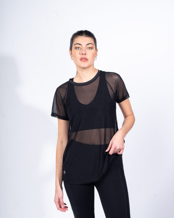 Remera Mesh - Negro