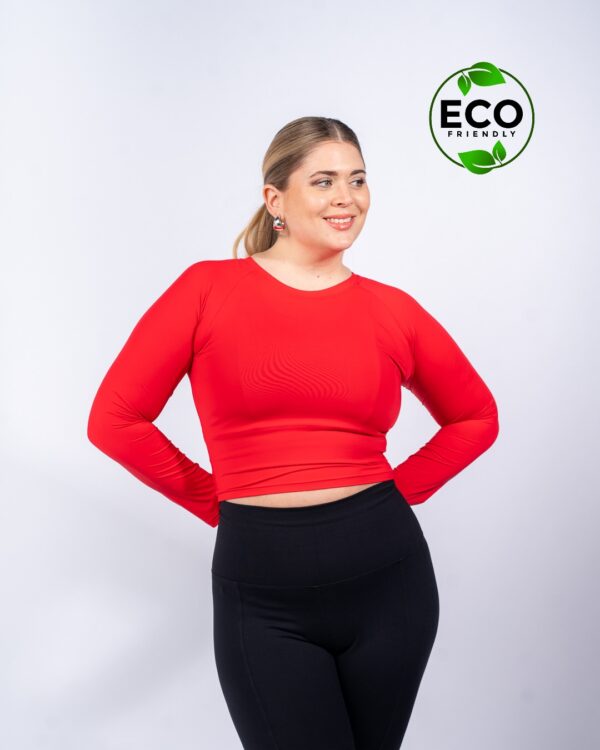Remera deportiva Crop ECO - rojo