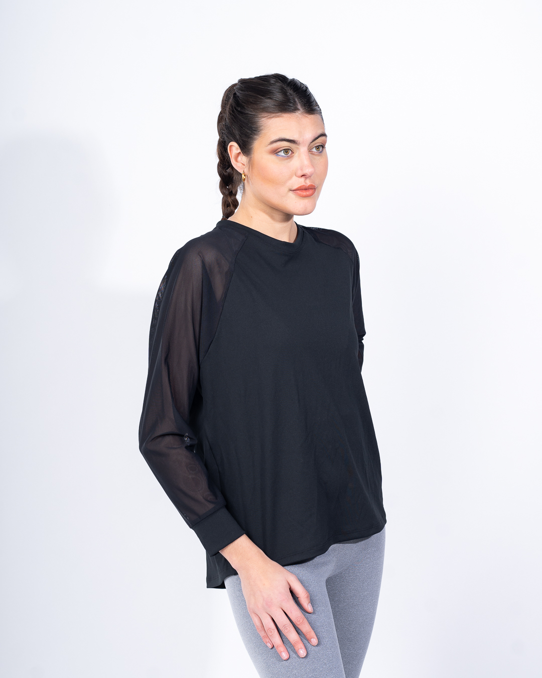 Buzo deportivo Long Mesh - Negro