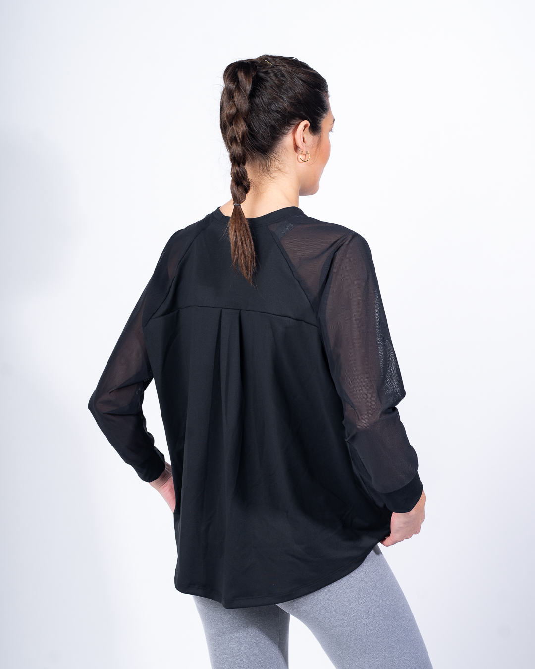 Buzo deportivo Long Mesh - Negro - Imagen 3