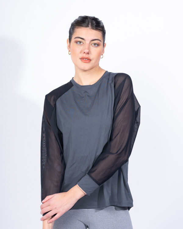 Buzo deportivo Long Mesh - Gris