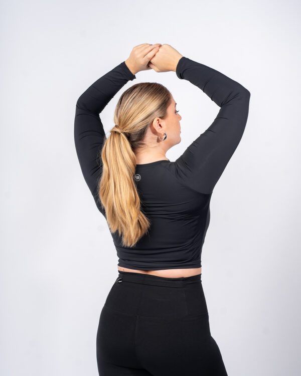 Remera deportiva Crop ECO - negro